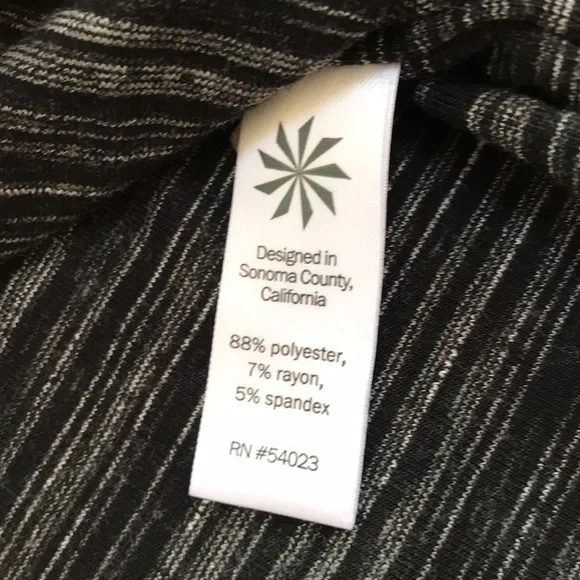 Athleta small black midi dress with ruched sides - Picture 8 of 8